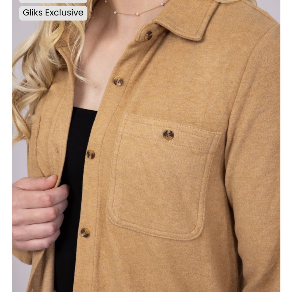 Thread and Supply Shirt Jacket. Women’s Sz-M Coffee Color | Neutral | Shacket - Picture 2 of 13
